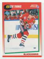 Steve Thomas - Chicago Blackhawks (NHL Hockey Card) 1991-92 Score Canadian # 94 Mint