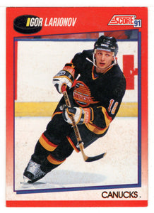 Igor Larionov - Vancouver Canucks (NHL Hockey Card) 1991-92 Score Canadian Bilingual # 168 Mint