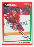 Michel Goulet - Chicago Blackhawks (NHL Hockey Card) 1991-92 Score Canadian # 201 Mint