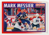 Mark Messier - 1000 Point Club - Edmonton Oilers (NHL Hockey Card) 1991-92 Score Canadian # 263 Mint