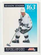 Wayne Gretzky - Los Angeles Kings - Season Leaders - Points (NHL Hockey Card) 1991-92 Score Canadian # 296 Mint