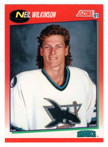 Neil Wilkinson - San Jose Sharks (NHL Hockey Card) 1991-92 Score Canadian # 328 Mint