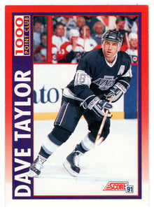 Dave Taylor - Los Angeles Kings - 1000 Point Club (NHL Hockey Card) 1991-92 Score Canadian Bilingual # 264 Mint