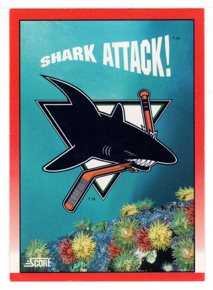 San Jose Sharks Logo (NHL Hockey Card) 1991-92 Score Canadian # 304 Mint