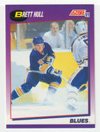 Brett Hull - St. Louis Blues (NHL Hockey Card) 1991-92 Score Canadian Purple # 1 Mint