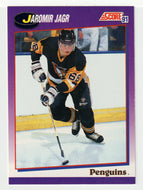 Jaromir Jagr - Pittsburgh Penguins (NHL Hockey Card) 1991-92 Score Canadian Purple # 98 Mint