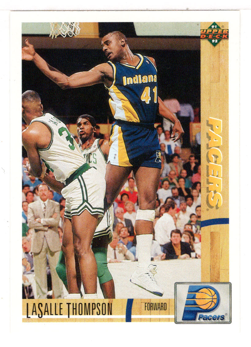 Lasalle Thompson - Indiana Pacers (NBA Basketball Card) 1991-92 Upper Deck # 218 Mint