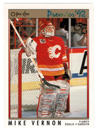 Mike Vernon - Calgary Flames (NHL Hockey Card) 1991-92 O-Pee-Chee Premier # 9 Mint