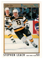 Stephen Leach - Boston Bruins (NHL Hockey Card) 1991-92 O-Pee-Chee Premier # 12 Mint