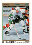 Michel Picard RC - Hartford Whalers (NHL Hockey Card) 1991-92 O-Pee-Chee Premier # 20 Mint