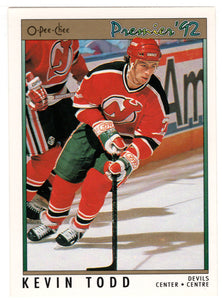 Kevin Todd RC - New Jersey Devils (NHL Hockey Card) 1991-92 O-Pee-Chee Premier # 22 Mint