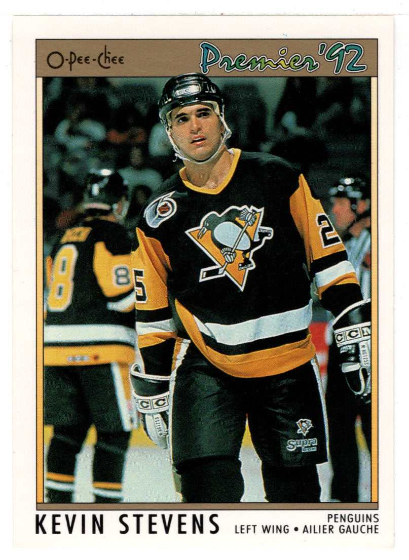 Kevin Stevens - Pittsburgh Penguins (NHL Hockey Card) 1991-92 O-Pee-Chee Premier # 26 Mint