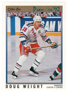 Doug Weight RC - New York Rangers (NHL Hockey Card) 1991-92 O-Pee-Chee Premier # 32 Mint