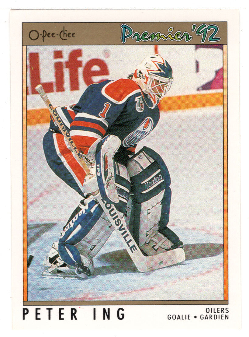 Peter Ing - Edmonton Oilers (NHL Hockey Card) 1991-92 O-Pee-Chee Premier # 33 Mint