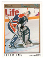 Peter Ing - Edmonton Oilers (NHL Hockey Card) 1991-92 O-Pee-Chee Premier # 33 Mint