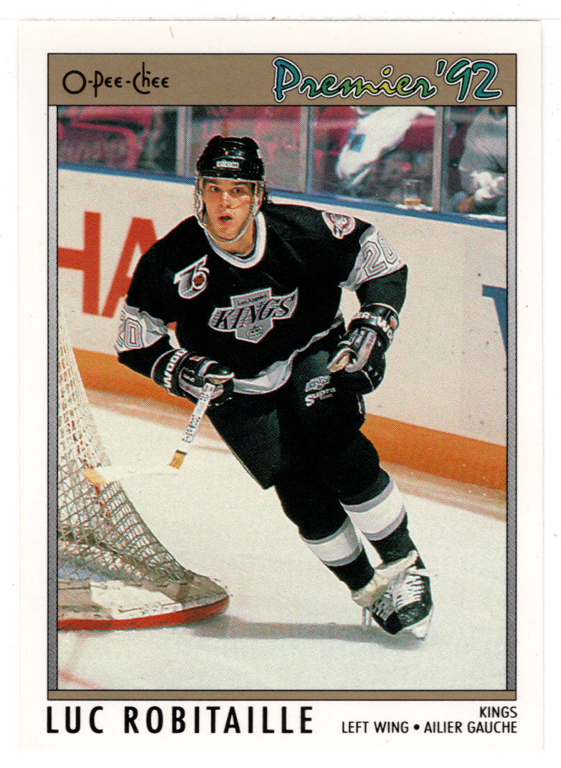 Luc Robitaille - Los Angeles Kings (NHL Hockey Card) 1991-92 O-Pee-Chee Premier # 34 Mint