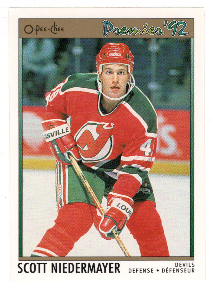 Scott Niedermayer - New Jersey Devils (NHL Hockey Card) 1991-92 O-Pee-Chee Premier # 35 Mint