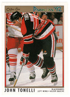 John Tonelli - Chicago Blackhawks (NHL Hockey Card) 1991-92 O-Pee-Chee Premier # 37 Mint