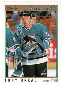 Tony Hrkac - San Jose Sharks (NHL Hockey Card) 1991-92 O-Pee-Chee Premier # 40 Mint