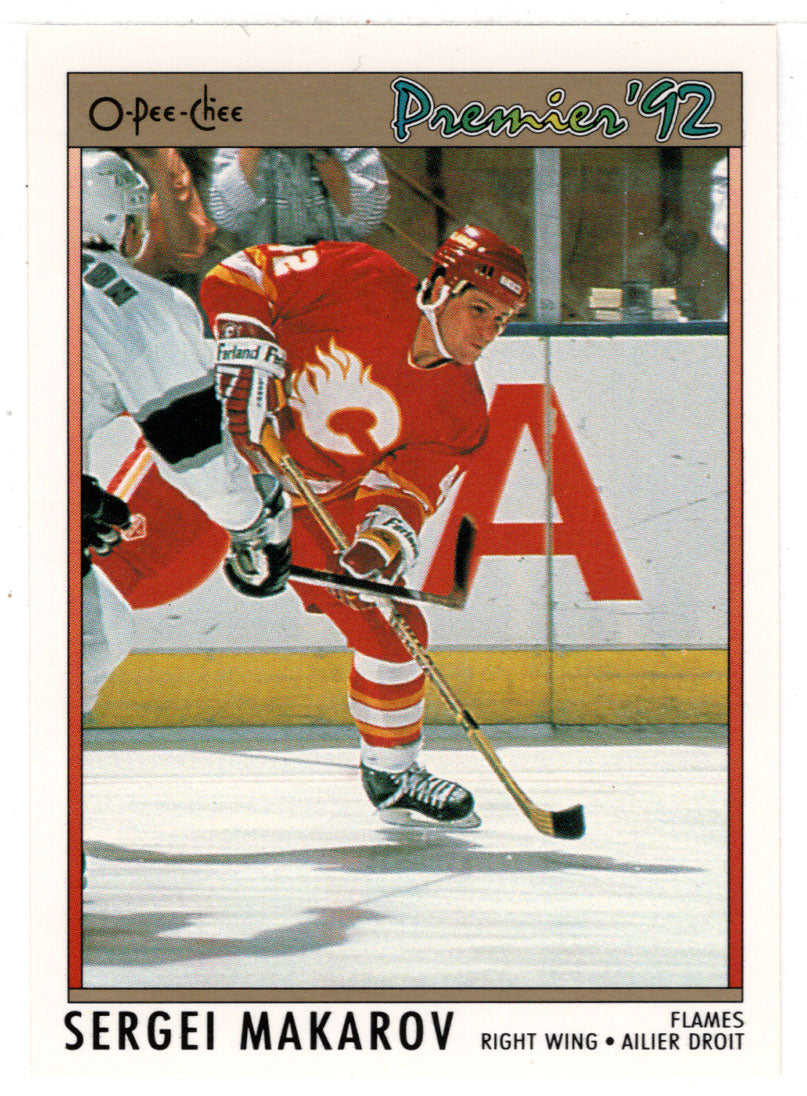 Sergei Makarov - Calgary Flames (NHL Hockey Card) 1991-92 O-Pee-Chee Premier # 45 Mint