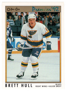 Brett Hull - St. Louis Blues (NHL Hockey Card) 1991-92 O-Pee-Chee Premier # 49 Mint