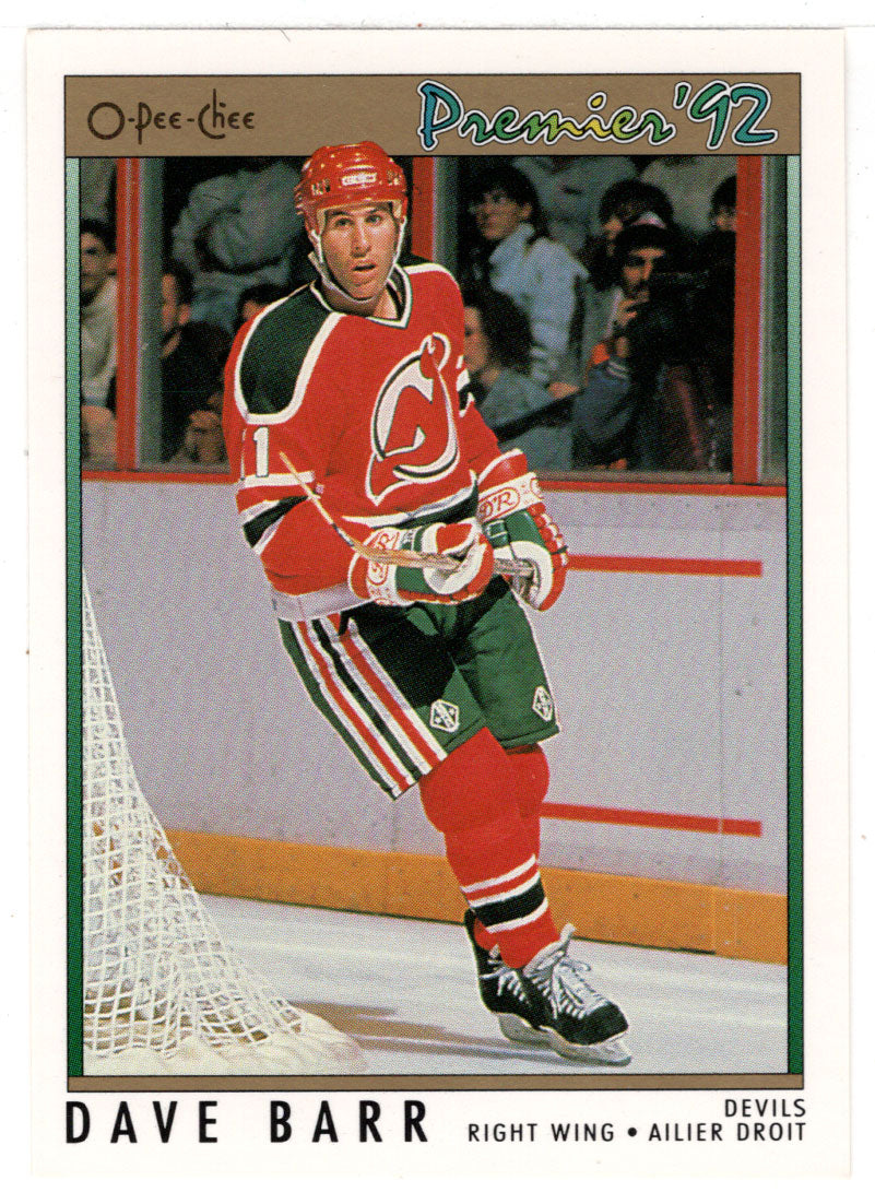 Dave Barr - Detroit Red Wings (NHL Hockey Card) 1991-92 O-Pee-Chee Premier # 54 Mint