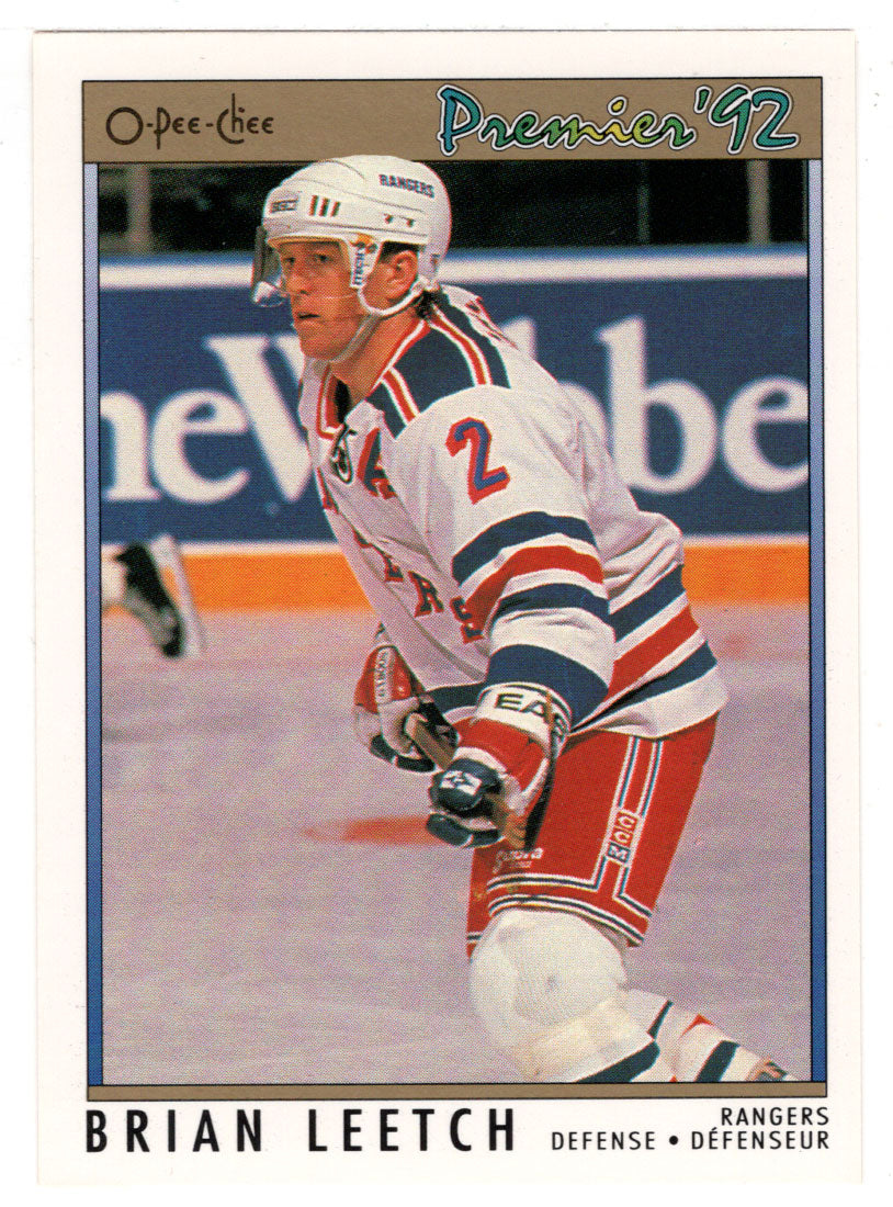 Brian Leetch - New York Rangers (NHL Hockey Card) 1991-92 O-Pee-Chee Premier # 57 Mint