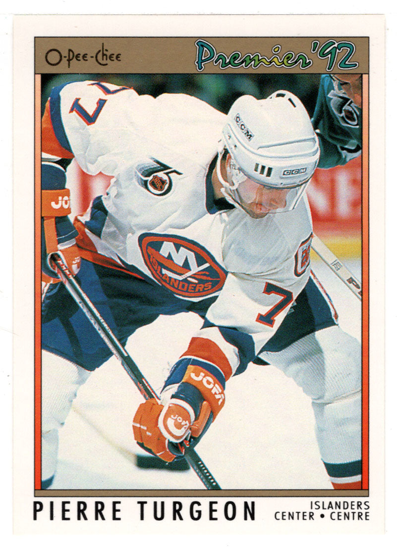 Pierre Turgeon - New York Islanders (NHL Hockey Card) 1991-92 O-Pee-Chee Premier # 59 Mint