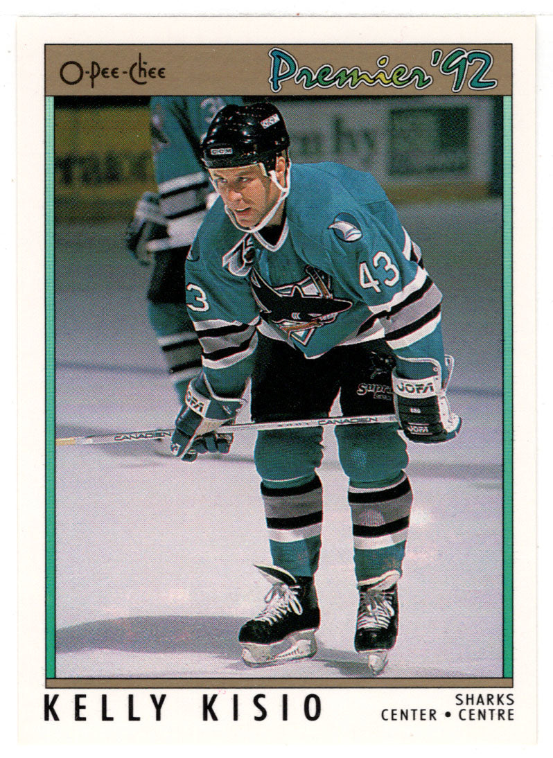 Kelly Kisio - San Jose Sharks (NHL Hockey Card) 1991-92 O-Pee-Chee Premier # 69 Mint