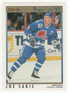 Joe Sakic - Quebec Nordiques (NHL Hockey Card) 1991-92 O-Pee-Chee Premier # 70 Mint