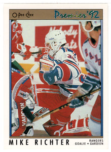 Mike Richter - New York Rangers (NHL Hockey Card) 1991-92 O-Pee-Chee Premier # 78 Mint