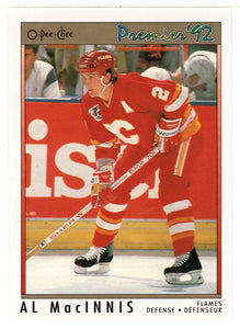 Al MacInnis - Calgary Flames (NHL Hockey Card) 1991-92 O-Pee-Chee Premier # 81 Mint