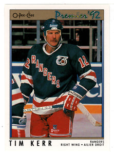 Tim Kerr - New York Rangers (NHL Hockey Card) 1991-92 O-Pee-Chee Premier # 83 Mint