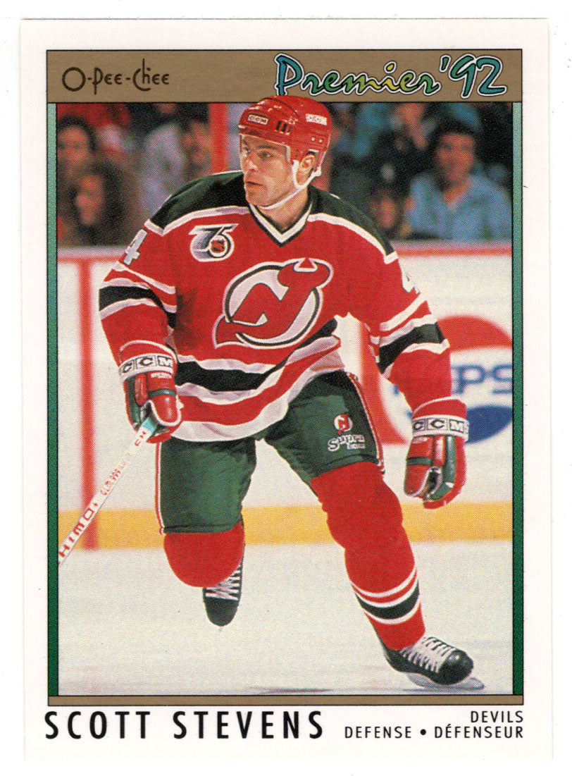 Scott Stevens - New Jersey Devils (NHL Hockey Card) 1991-92 O-Pee-Chee Premier # 84 Mint