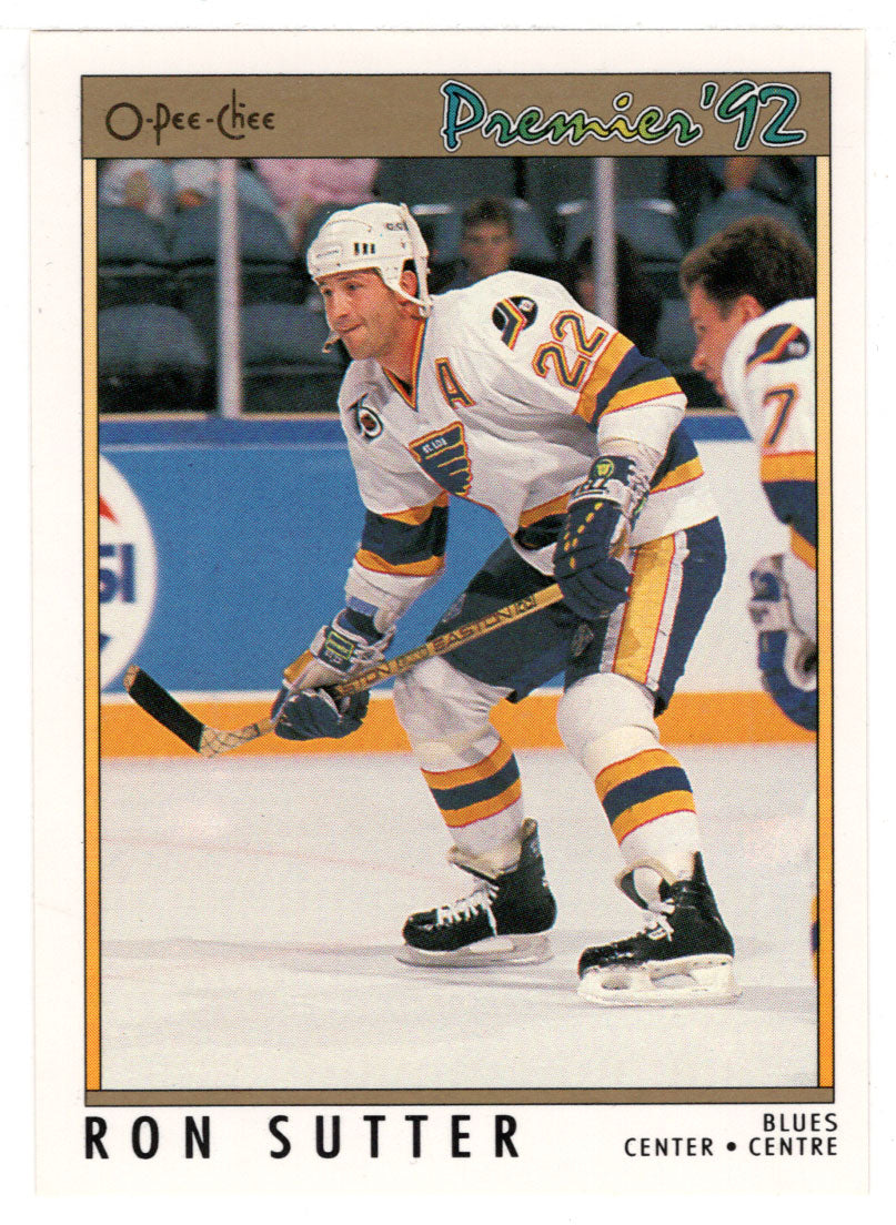 Ron Sutter - St. Louis Blues (NHL Hockey Card) 1991-92 O-Pee-Chee Premier # 95 Mint