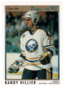 Randy Hillier - Pittsburgh Penguins (NHL Hockey Card) 1991-92 O-Pee-Chee Premier # 122 Mint