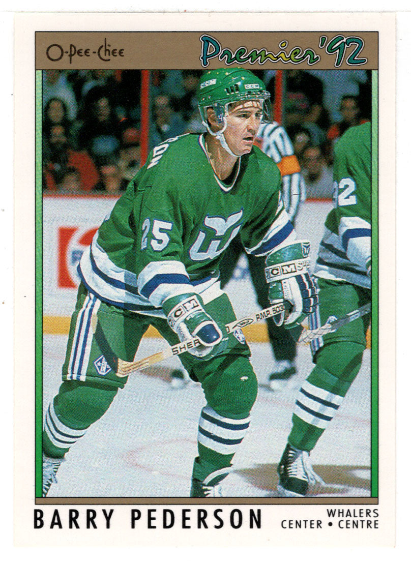 Barry Pederson - Vancouver Canucks (NHL Hockey Card) 1991-92 O-Pee-Chee Premier # 124 Mint