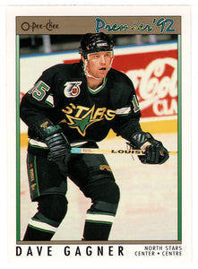 Dave Gagner - Minnesota North Stars (NHL Hockey Card) 1991-92 O-Pee-Chee Premier # 128 Mint