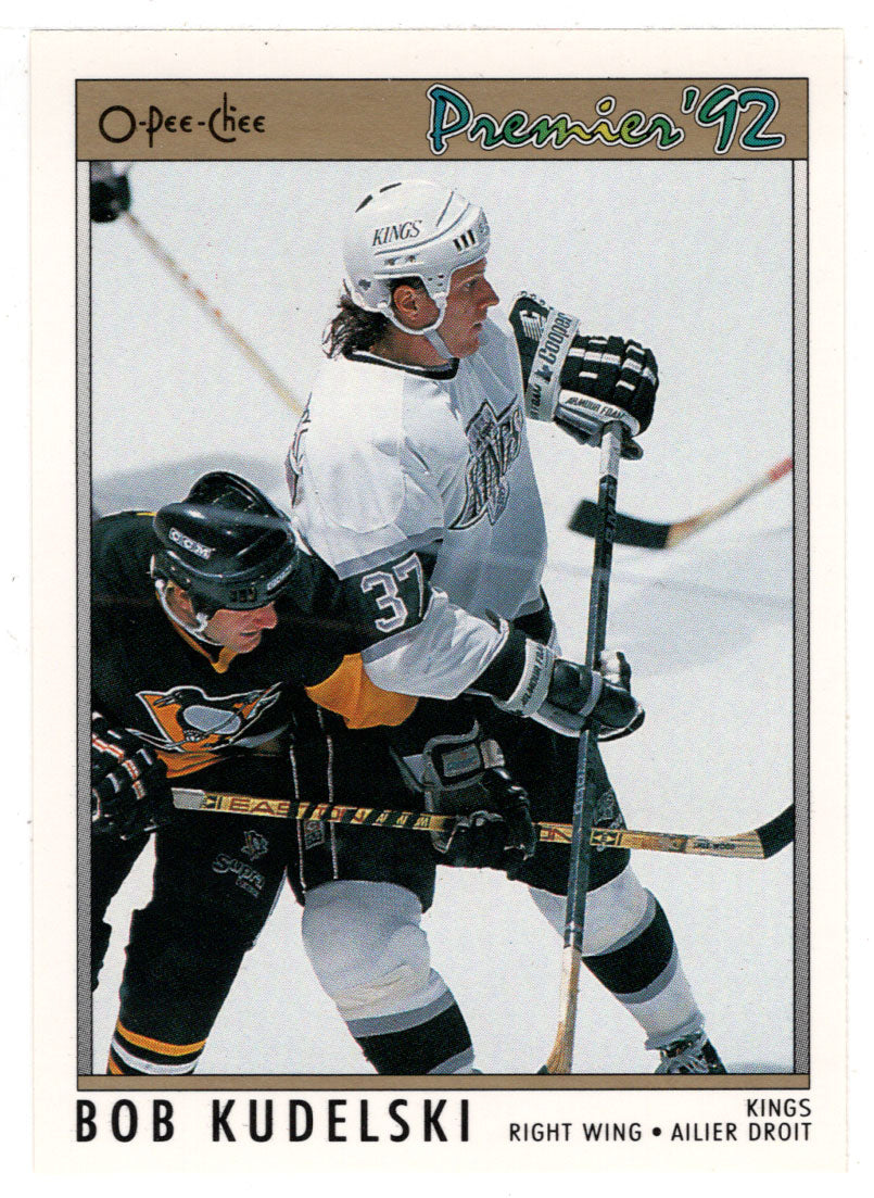 Bob Kudelski - Los Angeles Kings (NHL Hockey Card) 1991-92 O-Pee-Chee Premier # 129 Mint