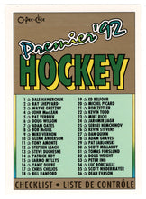 Load image into Gallery viewer, Checklist # 1 (NHL Hockey Card) 1991-92 O-Pee-Chee Premier # 132 Mint
