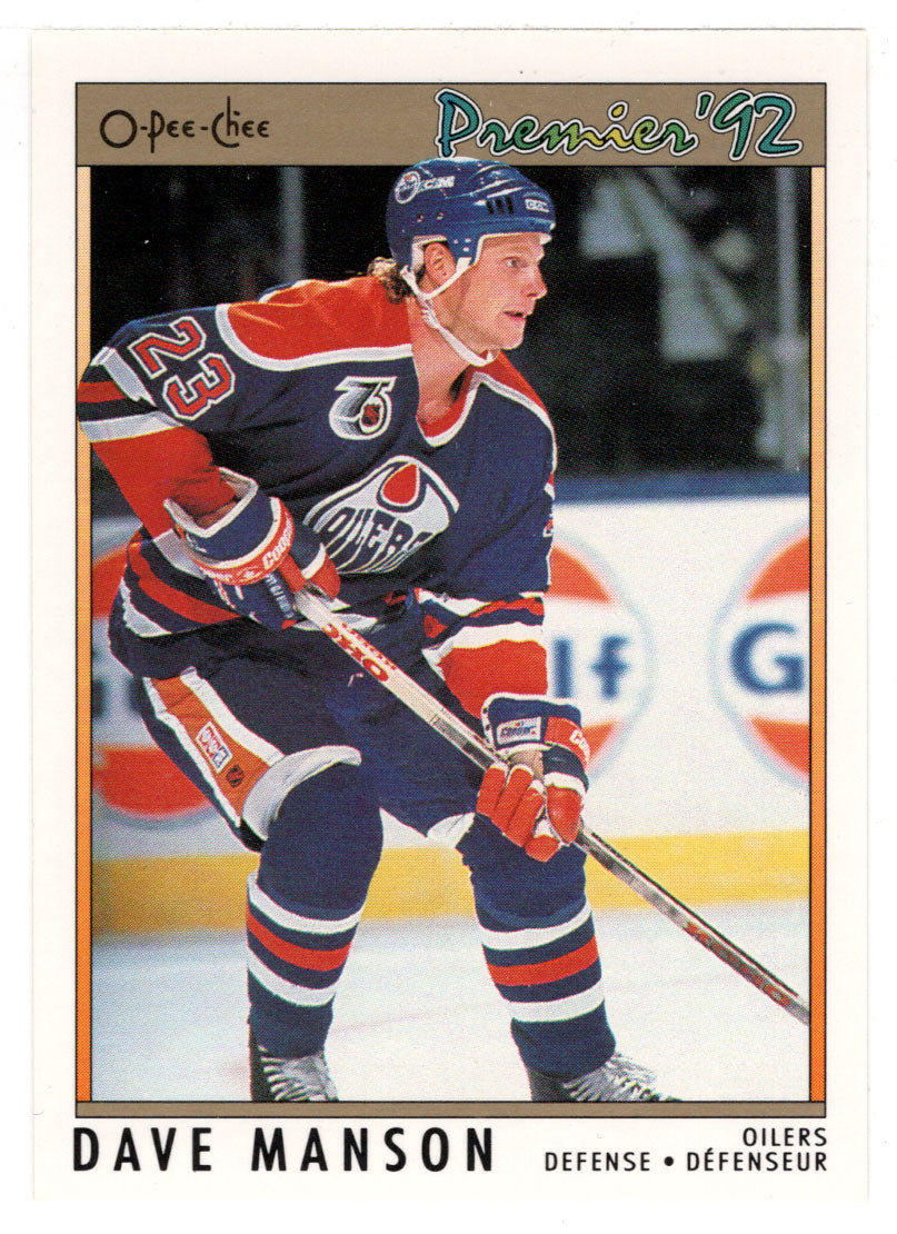 Dave Manson - Edmonton Oilers (NHL Hockey Card) 1991-92 O-Pee-Chee Premier # 137 Mint