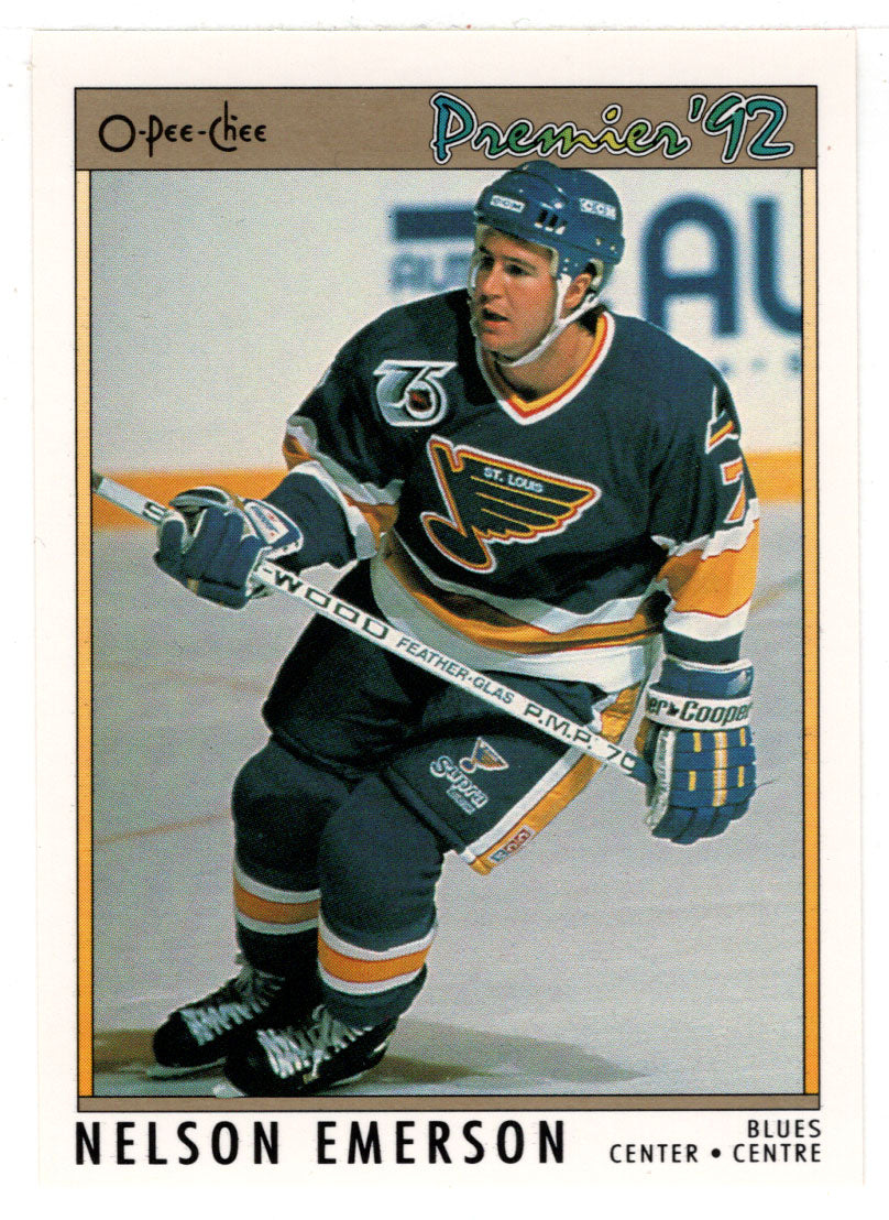 Nelson Emerson - St. Louis Blues (NHL Hockey Card) 1991-92 O-Pee-Chee Premier # 138 Mint