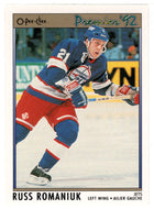 Russ Romaniuk RC - Winnipeg Jets (NHL Hockey Card) 1991-92 O-Pee-Chee Premier # 162 Mint