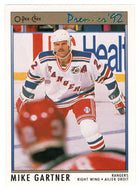 Mike Gartner - New York Rangers (NHL Hockey Card) 1991-92 O-Pee-Chee Premier # 164 Mint