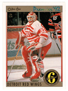 Tim Cheveldae - Detroit Red Wings (NHL Hockey Card) 1991-92 O-Pee-Chee Premier # 175 Mint