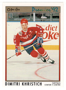 Dimitri Khristich - Washington Capitals (NHL Hockey Card) 1991-92 O-Pee-Chee Premier # 176 Mint