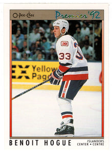 Benoit Hogue - New York Islanders (NHL Hockey Card) 1991-92 O-Pee-Chee Premier # 179 Mint