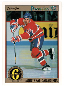 Mathieu Schneider - Montreal Canadiens (NHL Hockey Card) 1991-92 O-Pee-Chee Premier # 181 Mint