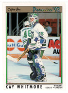 Kay Whitmore - Hartford Whalers (NHL Hockey Card) 1991-92 O-Pee-Chee Premier # 182 Mint