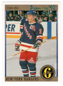 Brian Leetch - New York Rangers (NHL Hockey Card) 1991-92 O-Pee-Chee Premier # 183 Mint